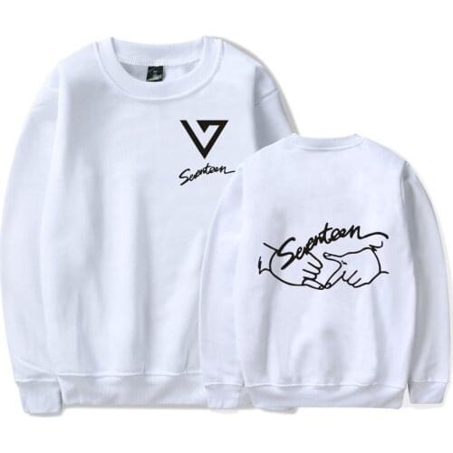 Latest funny SEVENTEEN print Men Women hip hop Hoodies capless Sweatshirts Long Sleeve Hoodie harajuku Sweatshirt Pullovers Tops