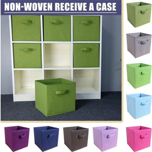 New Cube Folding Storage Box Clothes Storage Bins For Toys Organizers Baskets For Nursery Office Closet Shelf Container 40
