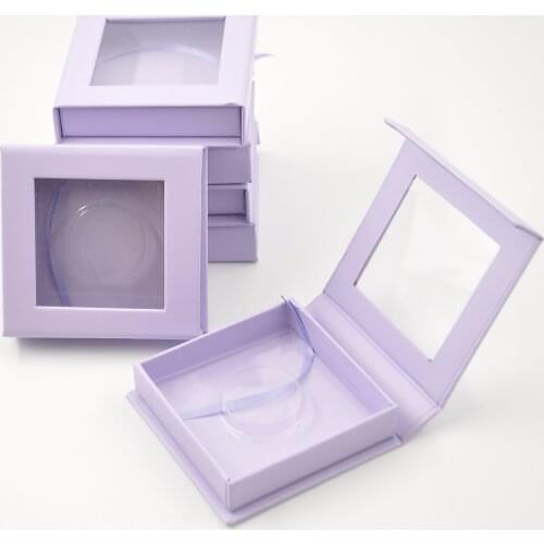 Wholesale false Eyelash Boxes Package custom logo Eyelash Packaging Box Rectangle 25mm mink Lashes Square makeup Case vendors