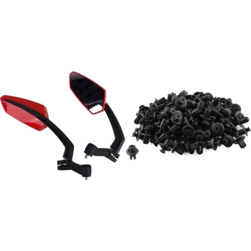 Pair Rearview Mirror Screws 8mm 10mm M8 M10 with 120 x 8mm Car Hole Plastic Rivets Fastener Bumper Push Pin Clips Clip