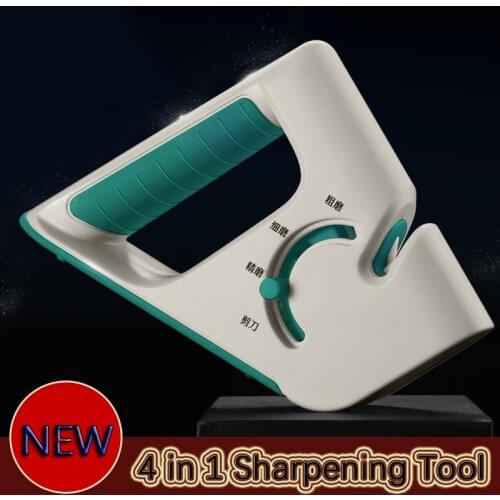 Manual 4 in 1 Quick Whetstone Sharpening Tool Kitchen Household Multi-function Sharpening Scissors Kitchen Knife Sharpener Tools