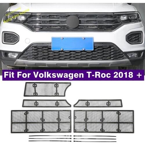 Exterior Kit Fit For Volkswagen T-Roc T Roc 2018 2019 2020 2021 Front Insect Screening Mesh Front Grille Insert Net Cover Kit
