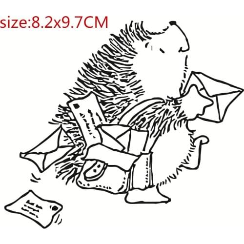 New hedgehog messenger Silicone Clear Rubber Stamp Sheet Cling Scrapbooking DIY Cute Pattern Photo Album PaperCard Decor Stamp