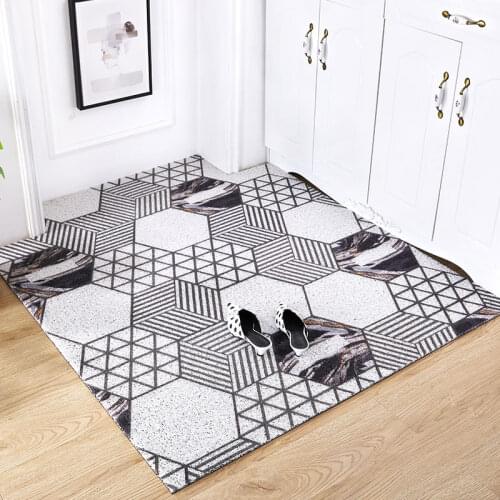 Nordic Floor Mats Home Simple Large Area DIY Entrance Corridor Home Decoration Living Room Indoor Silk Loop Cut Home Floor Mats