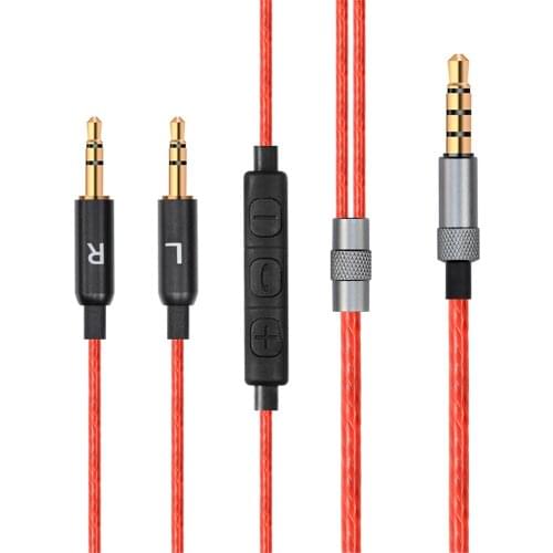 OFC Replacement Stereo Audio Cable Extension Cord for Sol Republic Master Tracks HD HD2 V8 V10 V12 MFI X3 Ultra XC Headphones