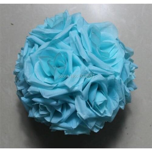 SPR Free shipping Tiffany Blue 15CM*20pcs Pomander rose ball wedding kissing flower ball party/home decoration flower