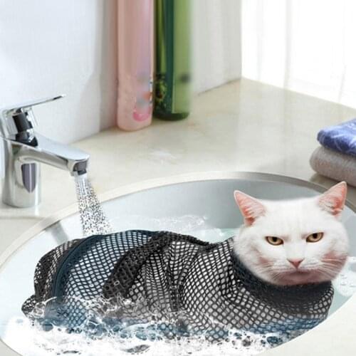 Cat Grooming Bag for Cats Products Mesh Goods for Cats Faze Bathing Anti Scratch Bite Restraint Nail Trimming