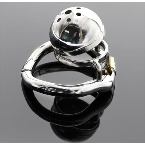 Super Small Male Chastity Device Stainless Steel Chastity Cage With With arc-shaped Cock Ring BDSM toys Bondage Fetish cock toys