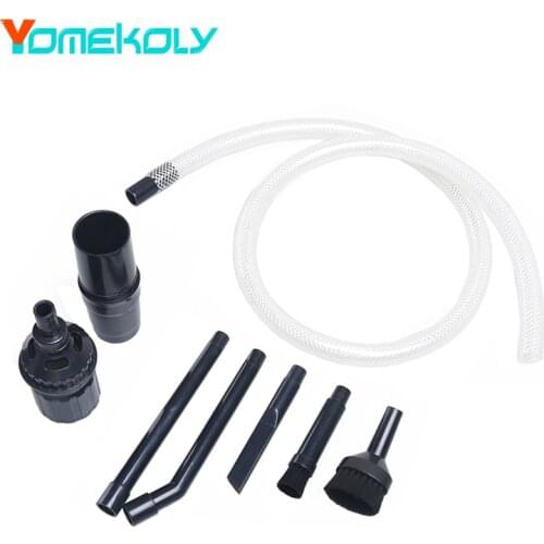 8PCS Universal Mini 32MM Vacuum Cleaner Bristle Brushes Round Flat Brush Connector Elbow Nozzle Head Accessories Parts