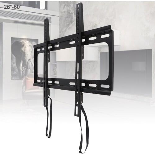 Universal 45KG 1.5mm Cold Ligation Board TV Wall Mount Bracket Flat Panel TV Frame with Pull Rope for 26-60 Inch LCD LED Monitor