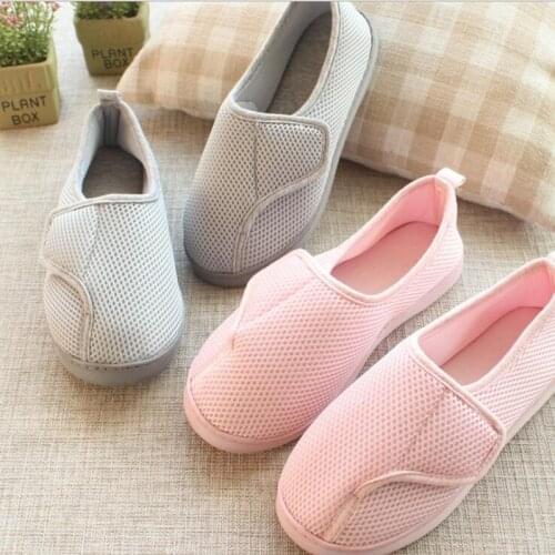 Spring and summer buckle bag with soft bottom pregnant women confinement shoes breathable non-slip home maternity shoes diabetic