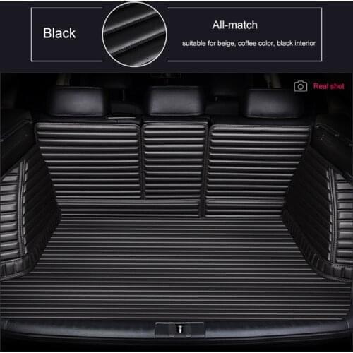 WLMWL Custom leather car trunk mat for Ssangyong All Models Rodius kyron ActYon Rexton Korando car cargo liner Car-Styling