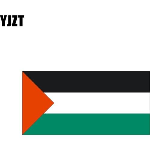 YJZT 13.8CM*6.9CM Funny Reflective Creative PALESTINE Flag Decal Car Sticker PVC 6-0448