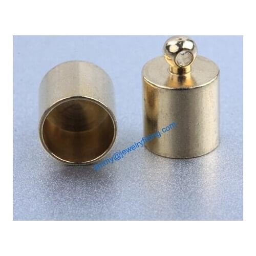 Jewelry Accessories Raw Brass end cap crimp beads cap end beads End caps for laether cord 8*12mm
