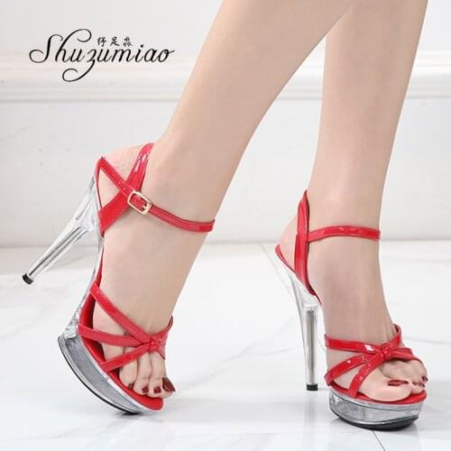 Gladiator Femal Shoes Women Sandals Platform Sexy High Heels 13CM Open Toe Ladies Wedding Shoes Sandals Model Catwalk Shoes