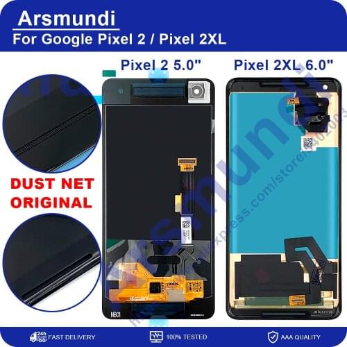 Original Amoled For Google Pixel 2 XL LCD Display Touch Screen for Google Pixel2 2XL Digitizer Assembly Replacement Parts
