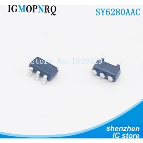 10pcs/lot SY6280 SY6280AAC SOT23-5 SMD chip USB overcurrent protection new
