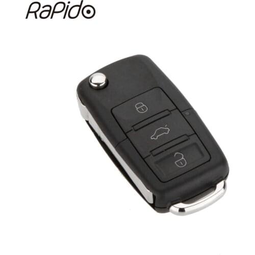 3 Buttons Remote Car Key Flip Shell for VW Tiguan Golf Sagitar Polo MK6 Uncut Key Fob Case Replacement