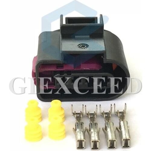 4 Pin 4D0 973 725 Female Automotive Conector Electrical Wiring Socket Plug For VW Audi