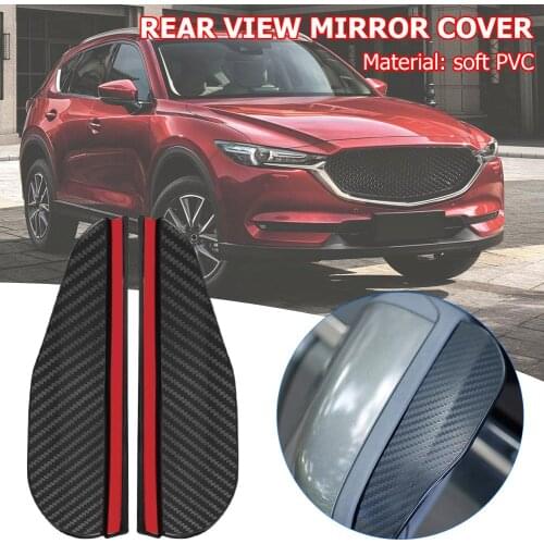 2pcs Car Side Mirror Anti Rain Visor Snow Guard Carbon Fiber Look Weather Shield Helps Prevent Rain And Has a Clearer Rear View
