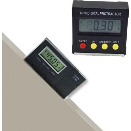 New 360 Degree Mini Digital Protractor Inclinometer Electronic Level Box Magnetic Base Measuring Tools