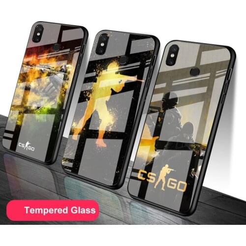 CS GO Gun Game Tempered Glass Phone Case For Redmi Note 5 6 7 8 9 Pro Note8T Note9S Redmi8 9 Cover Shell