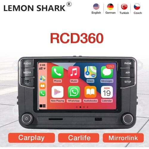 DS RCD360 Car Radio Carplay MirrorLink RCD300 MIB Autoradio for VW PQ Polo Golf Passat B6 B7 Jetta MK5 MK6 Eos Bettle 17G035280