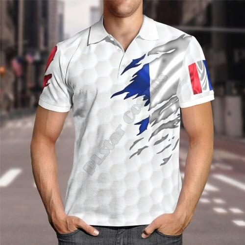 Hawaii Polo Shirt France Flag 3D All over print Polo Shirt Men for Women Short Sleeve Summer T-shirt