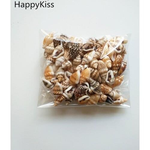 HappyKiss 0.9-1.5cm 100pcs/lot Natural conch shells mini conch corn screw wall decoration DIY aquarium landscape seashells