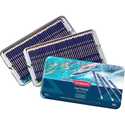 DERWENT Inktense Ink color lead water soluble colored pencils secret garden paint coloring pen 12/24/36/72 color set 4mm refill