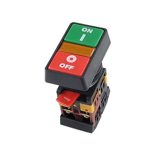 ON OFF START STOP Push Button w Light Indicator Momentary Switch Red Green