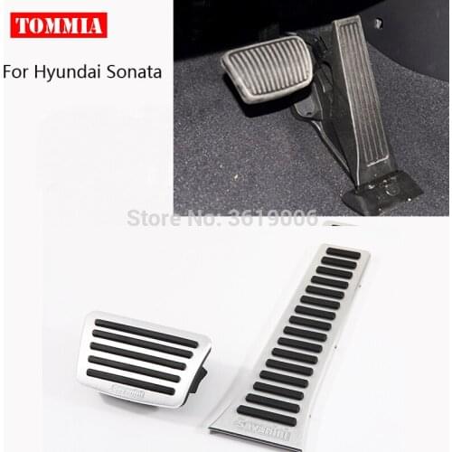 Tommia Pedal Cover Fuel Gas Brake Foot Rest Housing No Drilling For Hyundai Sonata 2011-2015 Car-styling