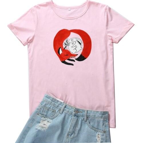 Fashion Cartoons Animal Print T Shirt Women Lovely Pattern Camiseta Mujer Tshirt Women Cotton Harajuku Aesthetic Tee Shirt Femme