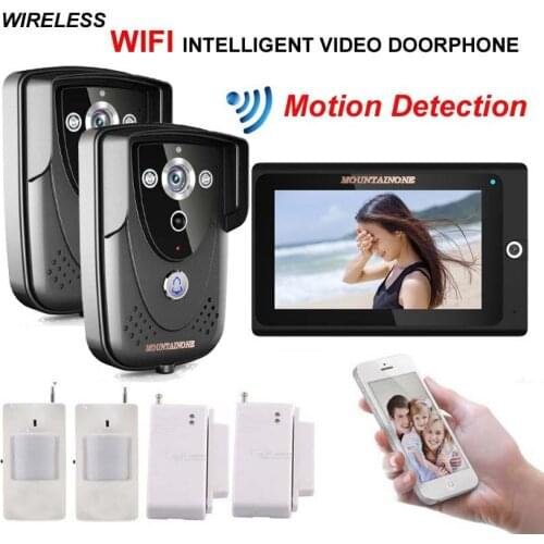 MOUNTAINONEhigh-definition intelligent WIFI network video door phone/doorbell w/t anti-theft alarm and motion detection function