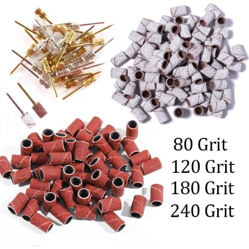 50pcs Manicure Gel Polish Remover Replacement Tools Cutter Foot Care Polishing Nail Drill Bits Zebra Sanding Bands For Nails