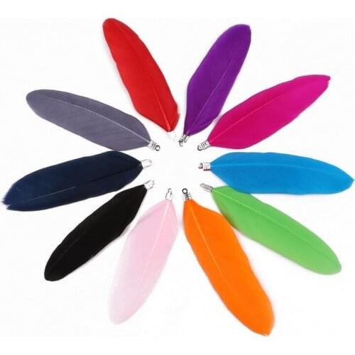 Small Leaf Feather 20Pcs/lot 8cm Natural Goose Feathers Wedding Decoration Multicolor DIY Jewelry Plume