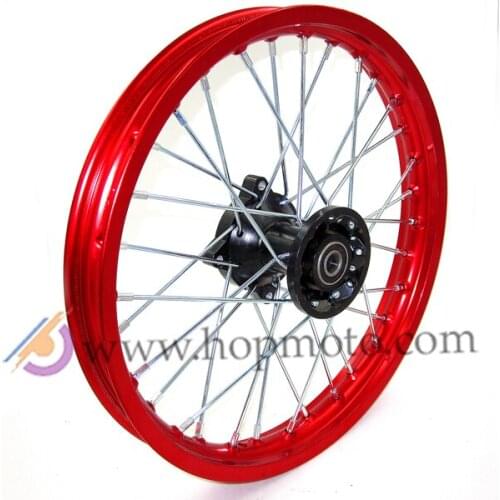 Red colour 14 Inch Rims 14'' 12mm or 15mm AXLE Front Red Rim for Dirt Bike Thumpstar Assassin Atomik Pit Pro