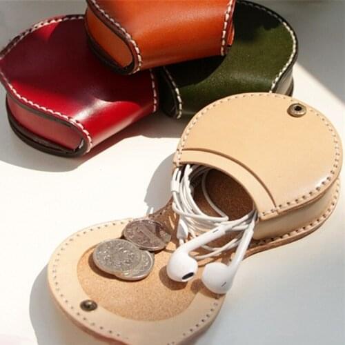 Customized original horseshoe coin purse version drawing A3 vegetable tanned leather handmade bag drawing horseshoe bag 070101