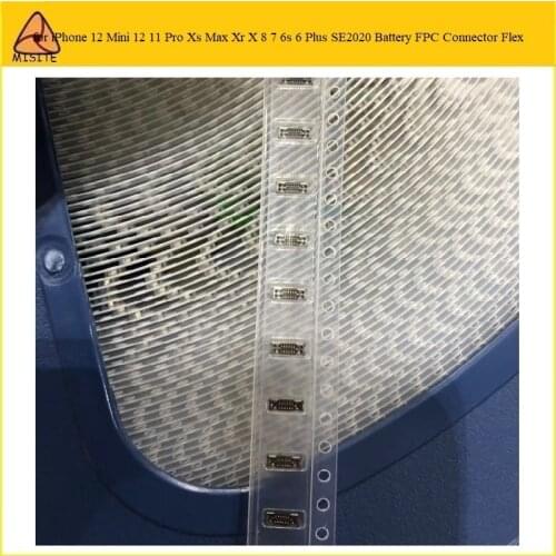 10Pcs Original inner Battery FPC Connector on Logic board for iPhone 12 Mini 12 11 Pro Xs Max Xr X 8 7 6s 6 Plus SE 2020