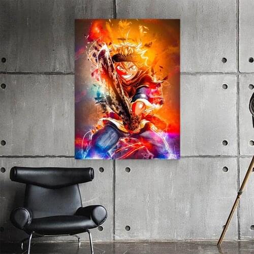 Prints Paintings Pictures Wall Artwork Black Clover Asta Home Decor Modular Anime Canvas 1 Panel Posters Modern For Living Room