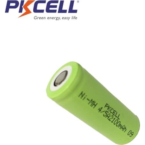 1000Pcs 4/5A 1.2V rechargeable battery 2100mah 17430 17400 4/5 A ni-mh nimh cell in flat top non PCM in industrial pvc packing