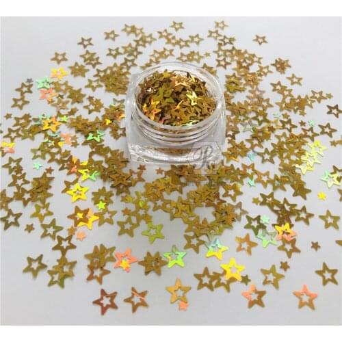 PrettyG 10g-200g Hollow Star Shape Series Glitter Nail Art Decoration Tumbler Crafts Festival Accessories