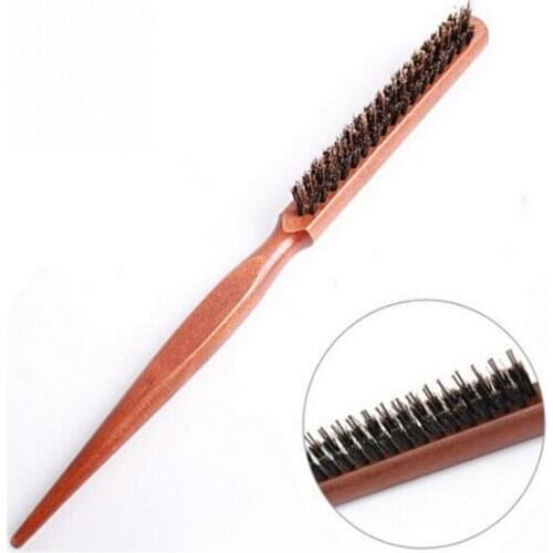 1 PC Pro Professional Salon Teasing Back Hair Brushes Wood Slim Line Comb Hairbrush Extension Hairdressing Styling Tools DIY