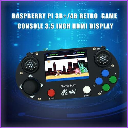 Raspberry Pi 4 / 3 B+Plus / 3B / Zero W RetroPie Game HAT Console Gamepad with 480 x 320 3.5 inch IPS Screen RPI122
