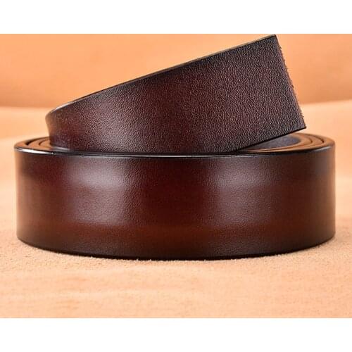 Casual mens belt genuine leather belt straps no buckle belts mens leather man belts for men cinturon sin hebilla hombre DT02