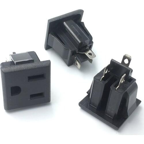 1pcs SS-6B 3 pin American Outlet Socket AC 15A 250V AC Power Socket , Sockets Plug