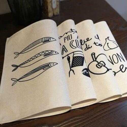 Heavy Linen Placemat, Student Table Mat, Cup Mat, Heat Insulation Mat, Fabric Mat