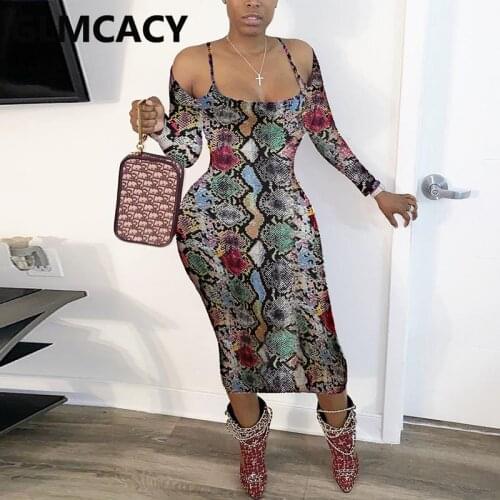 Women Long Sleeve Off Shoulder Bodycon Dress Sexy Elegant Midi Dress