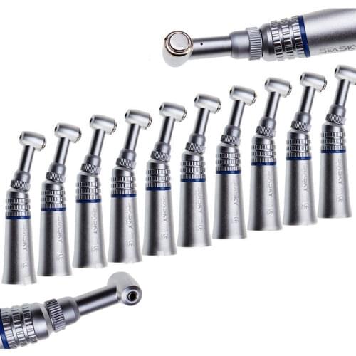 1-10Pcs NSK Style Dental Slow Low Speed Handpiece Contra Angle Push Button E-Type Turbine For Any Lab Or Motors