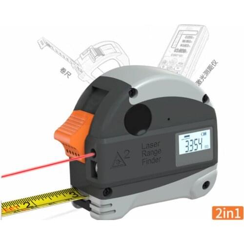 2 in 1 30M Handheld Digital Laser Tape Measure Distance Measurer Infrared High Precision Construction Tape Measure Tool